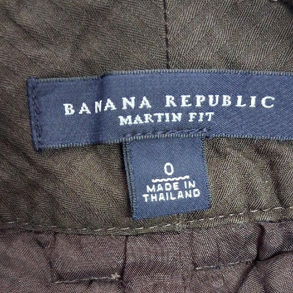 Banana Republic Navy Label Martin Fit Shorts - Brown Fabric Size 0